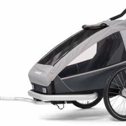 Croozer Kid Keeke 1 Sykkelvogn Grå/Mørkegrå