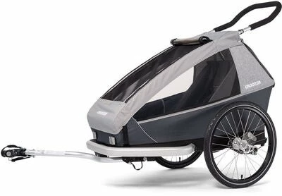 Croozer Kid Keeke 1 Sykkelvogn Grå/Mørkegrå