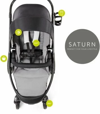 Hauck Saturn R Sportsvogn, Caviar/Stone - Bilde 7