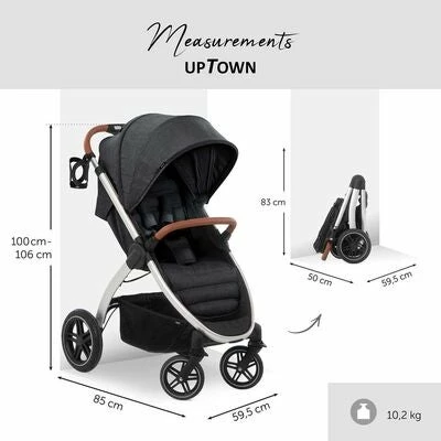 Hauck Uptown Sportsvogn, Black Melange - Bilde 25