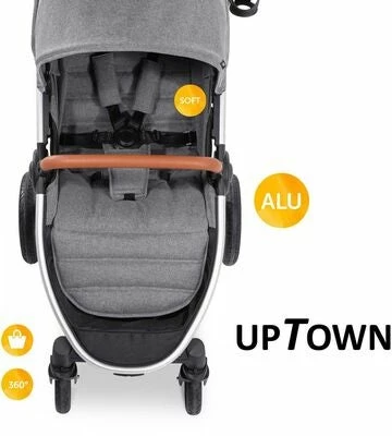 Hauck Uptown Sportsvogn, Grey Melange - Bilde 9