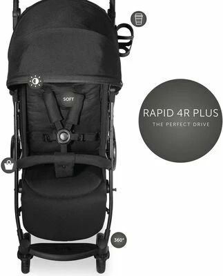 Hauck Rapid 4R Plus Sportsvogn, Black - Bilde 13