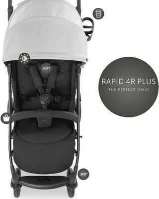 Hauck Rapid 4R Plus Sportsvogn, Grey - Bilde 14
