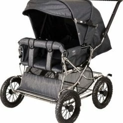 Nordic Crown Duette Søsken- & Tvillingvogn, Mørkegrå Melange