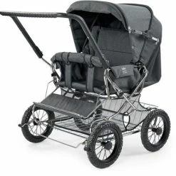 Nordic Crown Tillsammans Søsken- & Tvillingvogn, Mørkegrå/Melange