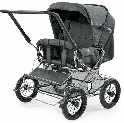 Nordic Crown Tillsammans Søskenvogn, Mørkegrå Melange