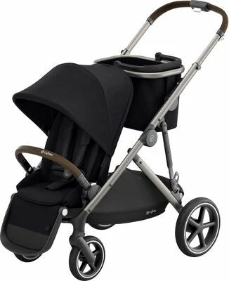 Cybex Gazelle S Søskenvogn Inkl. 2 Sittdeler, Taupe/ Deep Black - Bilde 2