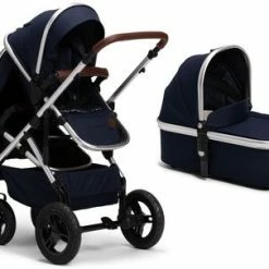 Petite Chérie Excellence 2 Søskenvogn, Navy Melange + Liggedel