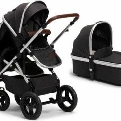 Petite Chérie Excellence 2 Søskenvogn, Black Melange + Liggedel