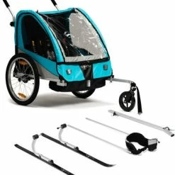 North 13.5 Roadster Sykkelvogn, Blue Inkl. Skisett