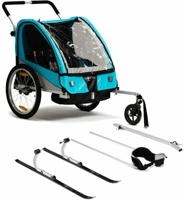 North 13.5 Roadster Sykkelvogn, Blue Inkl. Skisett