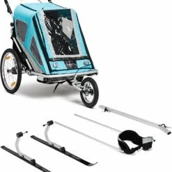 North 13.5 Speeder 2 Sykkelvogn, Blue Inkl. Skisett