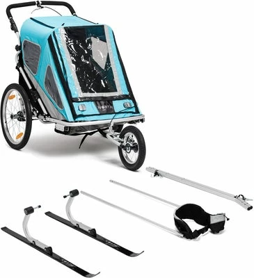 North 13.5 Speeder 2 Sykkelvogn, Blue Inkl. Skisett