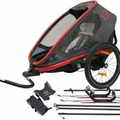 Hamax Outback One Inkl. Skisett, Red/Charcoal