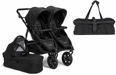 Beemoo L.A. Søskenvogn Inkl. Liggedel Og Handlebag Black