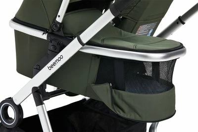 Beemoo Pro Twin Søskenvogn Inkl. Liggedel, Cilantro Green - Bilde 9
