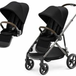 Cybex Gazelle S Søskenvogn Inkl. 2 Sittdeler, Taupe/ Deep Black
