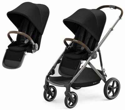Cybex Gazelle S Søskenvogn Inkl. 2 Sittdeler, Taupe/ Deep Black