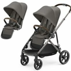Cybex Gazelle S Søskenvogn Inkl. 2 Sittedeler, Taupe/ Soho Grey