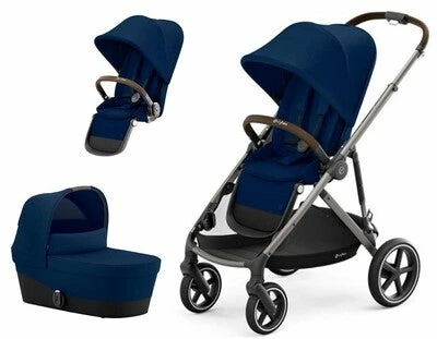 Cybex Gazelle S Søskenvogn, Taupe/ Navy Blue
