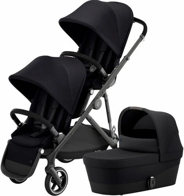 Cybex Gazelle S Søskenvogn, Black/ Deep Black