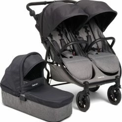 Beemoo BFF60 Søskenvogn Inkl. Liggedel, Asphalt