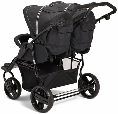 Beemoo Swing+ Søskenvogn Inkl. Liggedel, Black Melange - Bilde 4