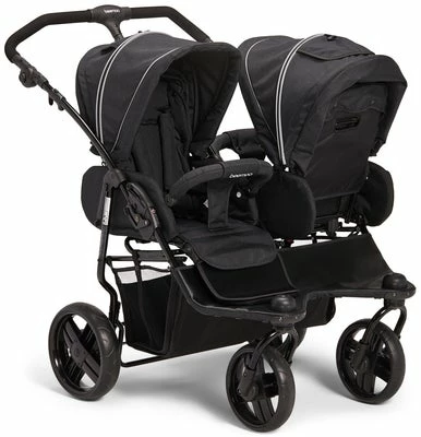 Beemoo Swing+ Søskenvogn Inkl. Liggedel, Black Melange - Bilde 2