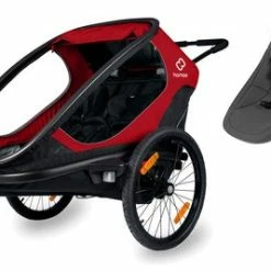 Hamax Outback Sykkelvogn Inkl. Babysete, Red/Black