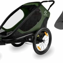 Hamax Outback ONE Sykkelvogn Inkl. Babysete, Green/Black