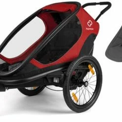 Hamax Outback ONE Sykkelvogn Inkl. Babysete, Red/Black