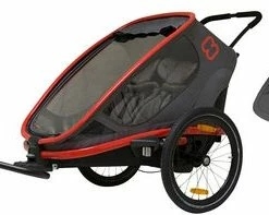 Hamax Outback Reclining Sykkelvogn 2019 Inkl. Babysete, Red/Charcoal