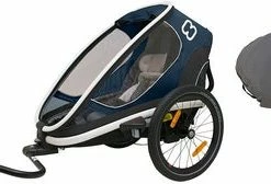 Hamax Outback One Reclining Sykkelvogn 2019 Inkl. Oppbevaringstrekk, Navy/White