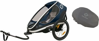 Hamax Outback One Reclining Sykkelvogn 2019 Inkl. Oppbevaringstrekk, Navy/White