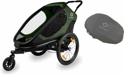 Hamax Outback ONE Sykkelvogn Inkl. Oppbevaringstrekk, Green/Black