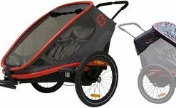 Hamax Outback Reclining Sykkelvogn 2019 Inkl. Regntrekk, Red/Charcoal