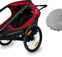 Hamax Outback Sykkelvogn Inkl. Oppbevaringstrekk, Red/Black