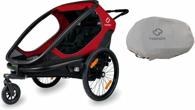 Hamax Outback Sykkelvogn Inkl. Oppbevaringstrekk, Red/Black
