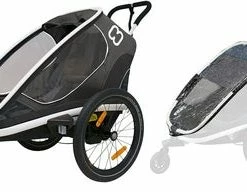 Hamax Outback ONE Sykkelvogn Inkl. Regntrekk, Grå
