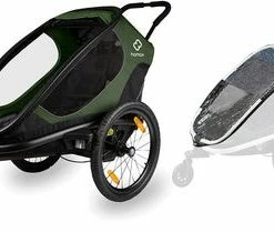 Hamax Outback ONE Sykkelvogn Inkl. Regntrekk, Green/Black
