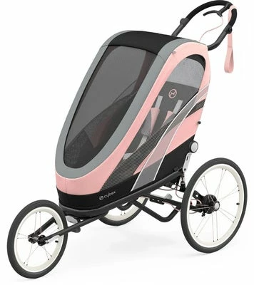 Cybex Sport ZENO Fargetrekk Inkl. Chassis, Silver Pink/Black Pink