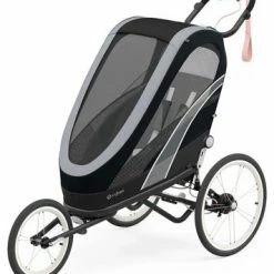Cybex Sport ZENO Fargetrekk Inkl. Chassis, All Black/Black Pink