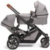Beemoo Maxi 4 Twin Søskenvogn, Grey Melange/Black