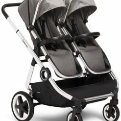 Beemoo Pro Twin Søskenvogn, Grey Mélange