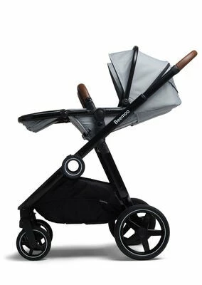 Beemoo Pro Twin Søskenvogn Cloud Grey/Black - Bilde 9