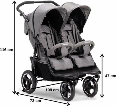 Beemoo Swing Søskenvogn, Black - Bilde 9