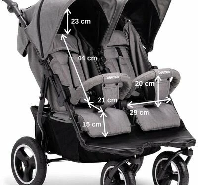 Beemoo Swing Søskenvogn, Black - Bilde 8