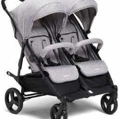 Beemoo Twin Shopper Søsken- & Tvillingvogn, Grey Mélange