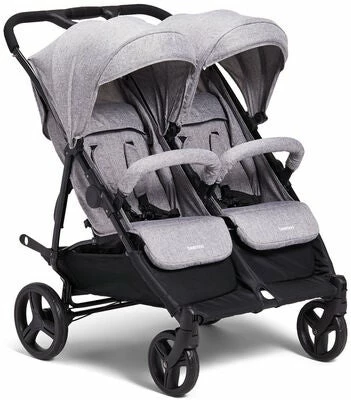 Beemoo Twin Shopper Søsken- & Tvillingvogn, Grey Mélange