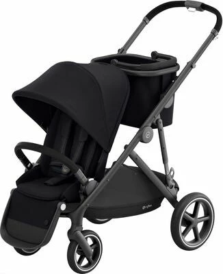 Cybex Gazelle S Søskenvogn, Black/ Deep Black - Bilde 2